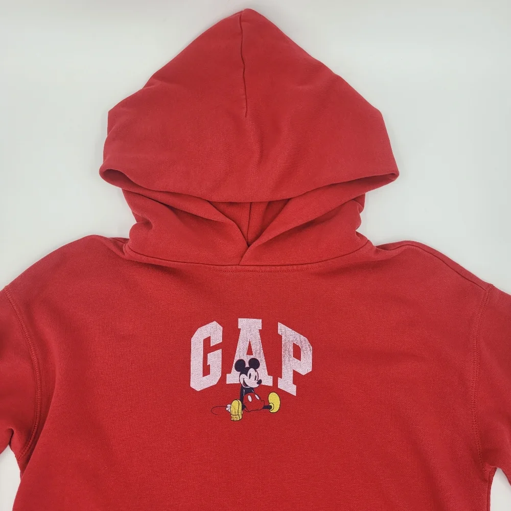 Gap x Disney Hoodie Youth Size XXL Mickey Mouse Red Sweatshirt Kids 14-16